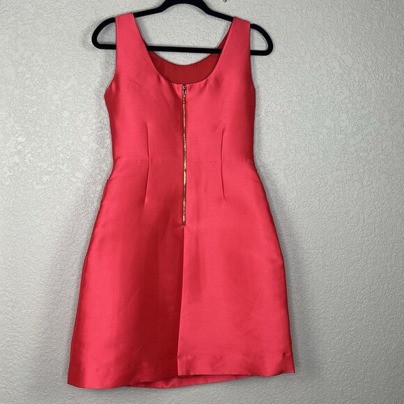 Kate Spade Dress Jillian Fit And Flare Sleeveless Silk Blend Pink Big Bow Size 4 - Picture 4 of 7